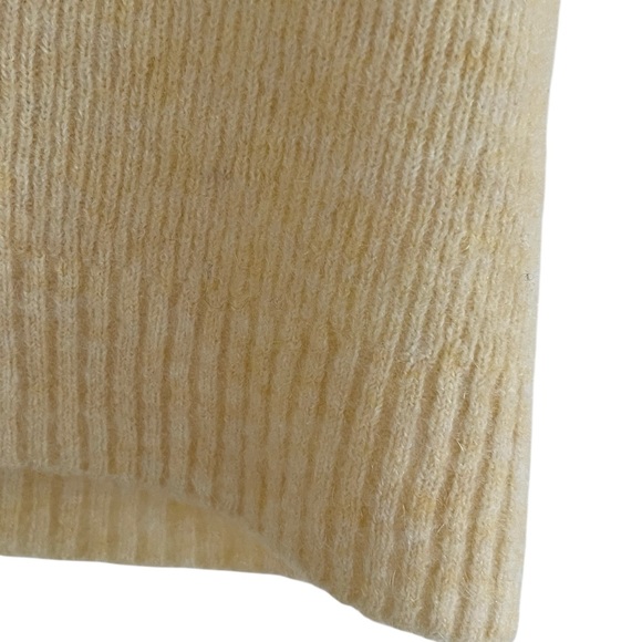 Sezane Orianna Merino Wool Blend Knit Tube Top in Pale Yellow NWT XXL - Picture 5 of 9
